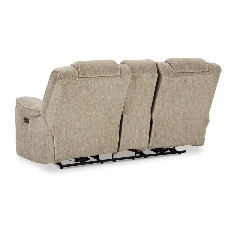 Causeuse inclinable électrique, têtière réglable à LED, beige 76 pouces
