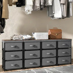 Commode 3 tiroirs Tour de rangement en tissu Unité de rangement haute