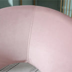 Fauteuil d'appoint moderne rose 28 en polyester avec base finition dorée et piètement luge en métal