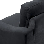Fauteuil d'appoint moderne noir 32.2 avec cadre en bois dur robuste et coussin moelleux