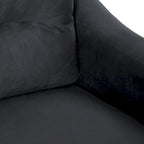 Fauteuil d'appoint moderne noir 32.2 avec cadre en bois dur robuste et coussin moelleux