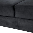 Fauteuil d'appoint moderne noir 32.2 avec cadre en bois dur robuste et coussin moelleux