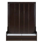 Lit escamotable multifonctionnel Queen Size moderne avec coussin