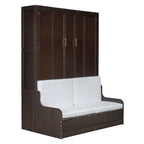 Lit escamotable multifonctionnel Queen Size moderne avec coussin