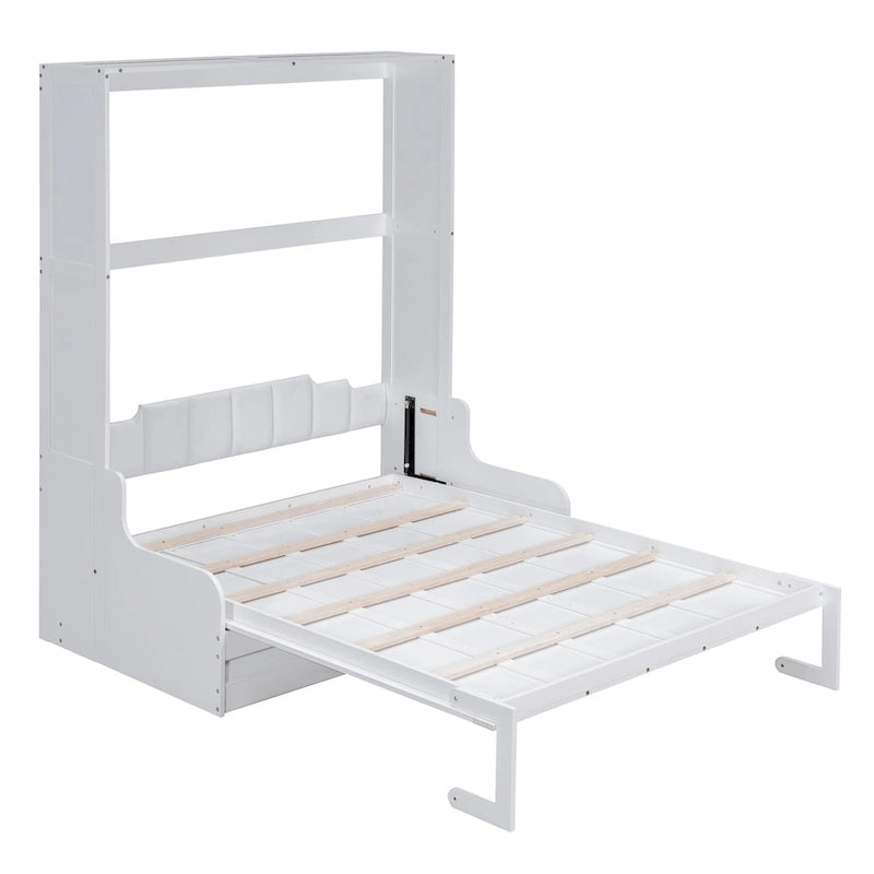 Lit escamotable multifonctionnel Queen Size moderne avec coussin