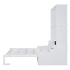 Lit escamotable multifonctionnel Queen Size moderne avec coussin