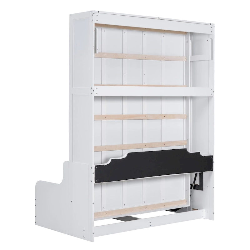 Lit escamotable multifonctionnel Queen Size moderne avec coussin