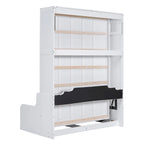Lit escamotable multifonctionnel Queen Size moderne avec coussin