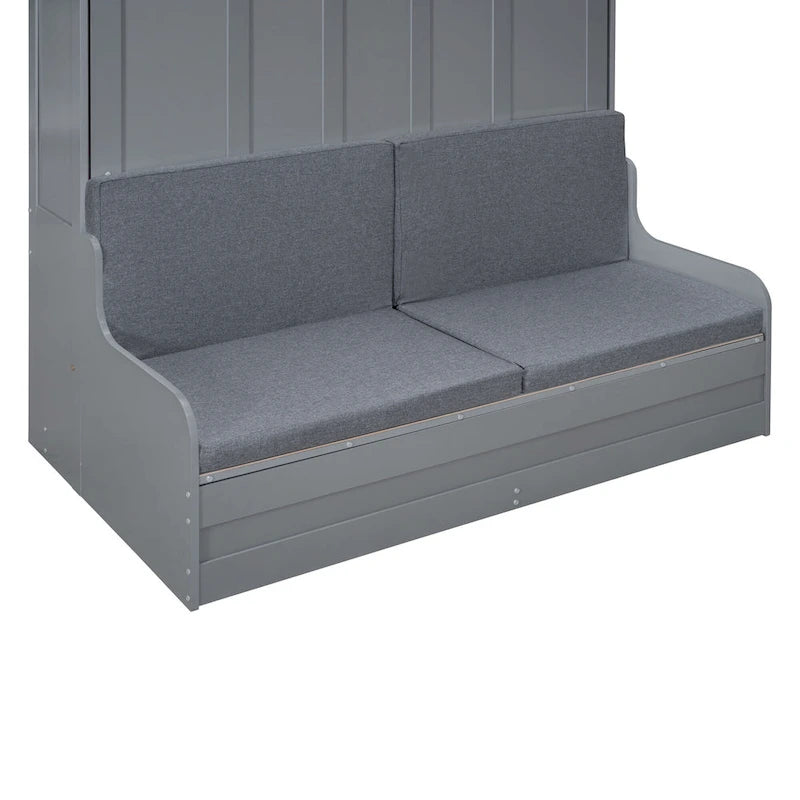 Lit escamotable multifonctionnel Queen Size moderne avec coussin