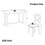 Table à manger de style moderne avec plateau rectangulaire et 6 chaises de salle à manger à dossier croisé