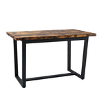 Table à manger de style moderne avec plateau rectangulaire et 6 chaises de salle à manger à dossier croisé