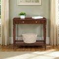 Console d'entrée de style manoir français avec 1 tiroir et étagère