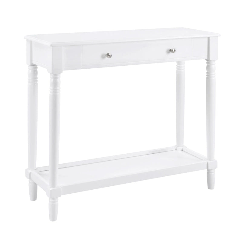 Console d'entrée de style manoir français avec 1 tiroir et étagère