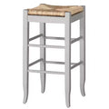 Rush Seat Hardwood Barstool White - Boraam