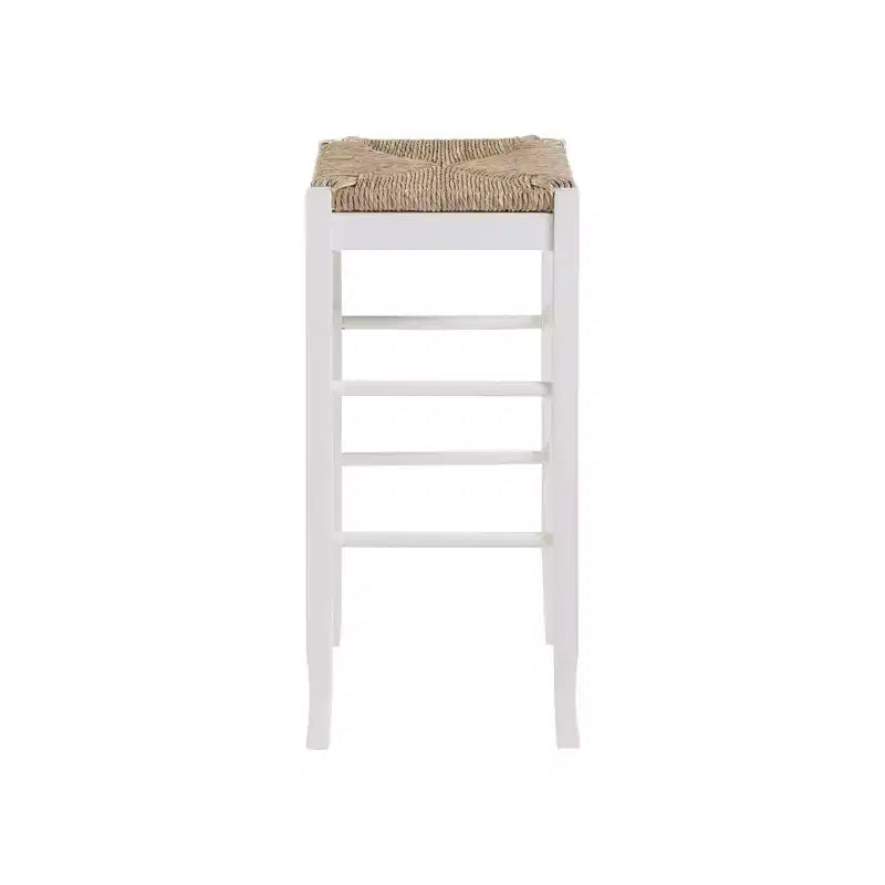 Tabouret de bar en bois dur Rush Seat blanc - Boraam