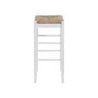 Tabouret de bar en bois dur Rush Seat blanc - Boraam