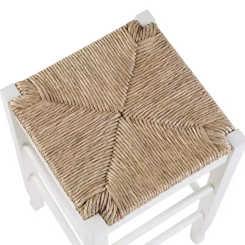 Tabouret de bar en bois dur Rush Seat blanc - Boraam