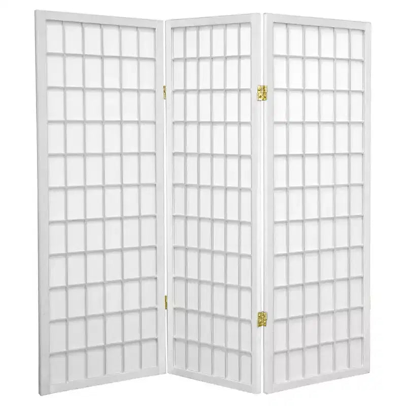 Paravent shoji 3 panneaux en bois, 122 cm de hauteur - Oriental Furniture