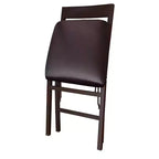 Chaise pliante Peakform en bois à dossier échelle et rembourrée marron