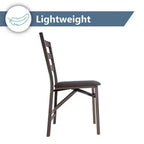 Chaise pliante Peakform en bois à dossier échelle et rembourrée marron