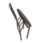 Chaise pliante Peakform en bois à dossier échelle et rembourrée marron