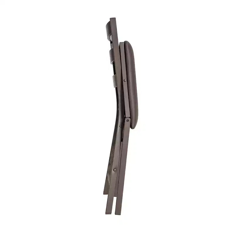 Chaise pliante Peakform en bois à dossier échelle et rembourrée marron