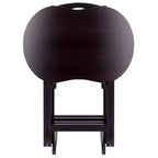 Ensemble de 5 tables pliantes en bois massif Skippy TV Espresso de Winsome avec support