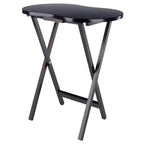 Ensemble de 5 tables pliantes en bois massif Skippy TV Espresso de Winsome avec support