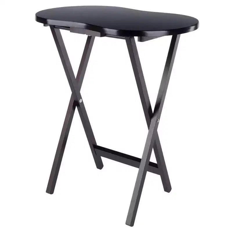 Ensemble de 5 tables pliantes en bois massif Skippy TV Espresso de Winsome avec support