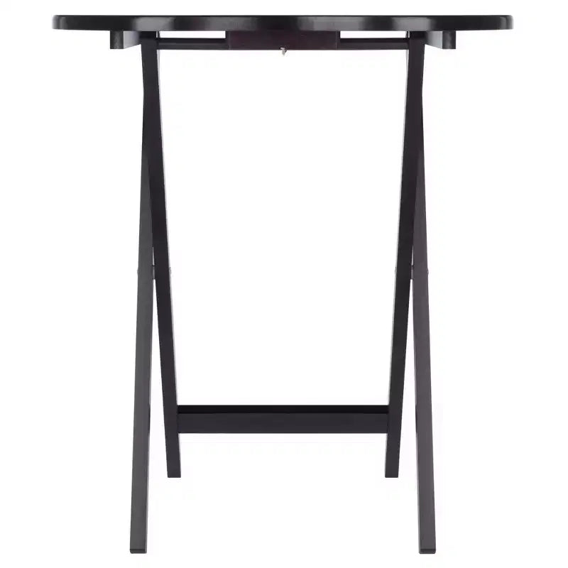 Ensemble de 5 tables pliantes en bois massif Skippy TV Espresso de Winsome avec support