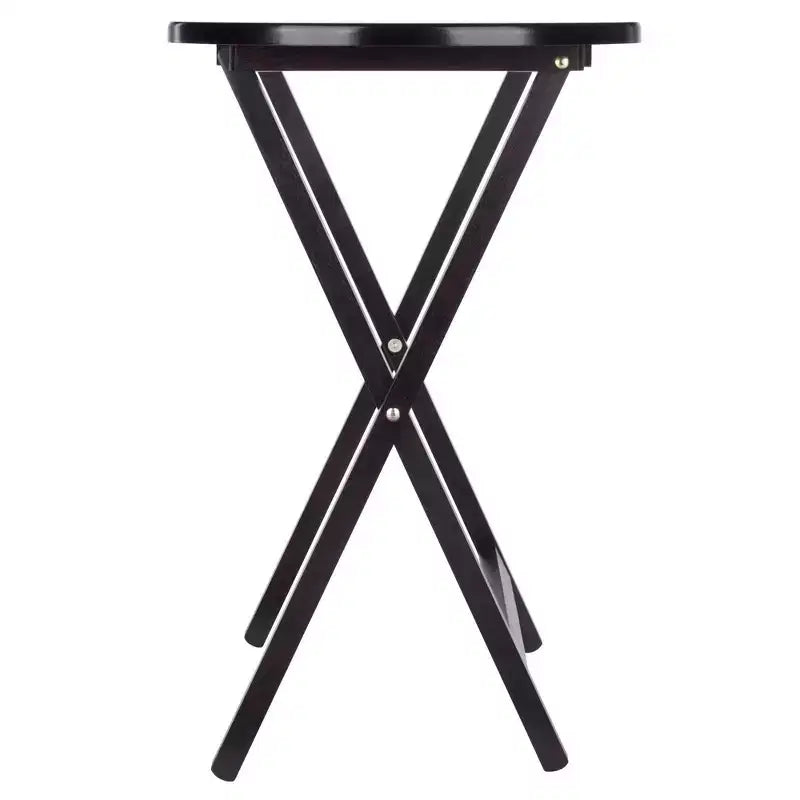 Ensemble de 5 tables pliantes en bois massif Skippy TV Espresso de Winsome avec support