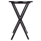 Ensemble de 5 tables pliantes en bois massif Skippy TV Espresso de Winsome avec support