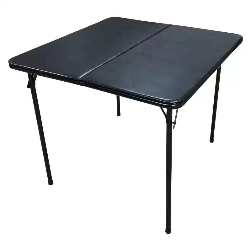 Ensemble table pliante 5 pièces Peakform noir : rembourrage vinyle, rangement compact, montage sans outils