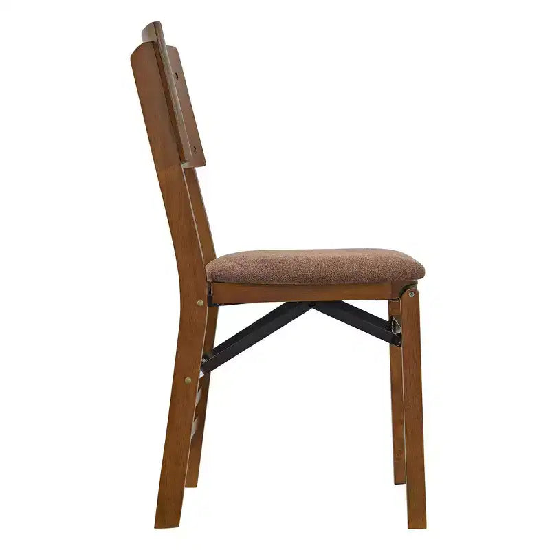 Stakmore Lot de 2 chaises pliantes Aztec Fruitwood entièrement assemblées, cadre en bois