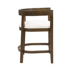 Christopher Knight Home Ensemble de 2 tabourets de bar rembourrés Gina de 64 cm en bois d'hévéa, hauteur comptoir, noyer