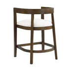 Christopher Knight Home Ensemble de 2 tabourets de bar rembourrés Gina de 64 cm en bois d'hévéa, hauteur comptoir, noyer