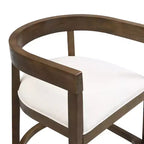 Christopher Knight Home Ensemble de 2 tabourets de bar rembourrés Gina de 64 cm en bois d'hévéa, hauteur comptoir, noyer