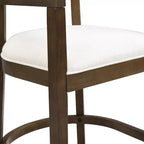 Christopher Knight Home Ensemble de 2 tabourets de bar rembourrés Gina de 64 cm en bois d'hévéa, hauteur comptoir, noyer