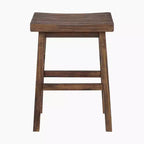 Tabouret de bar hauteur comptoir 26 po en bois naturel - Meubles Alaterre : bois de pin, assise carrée