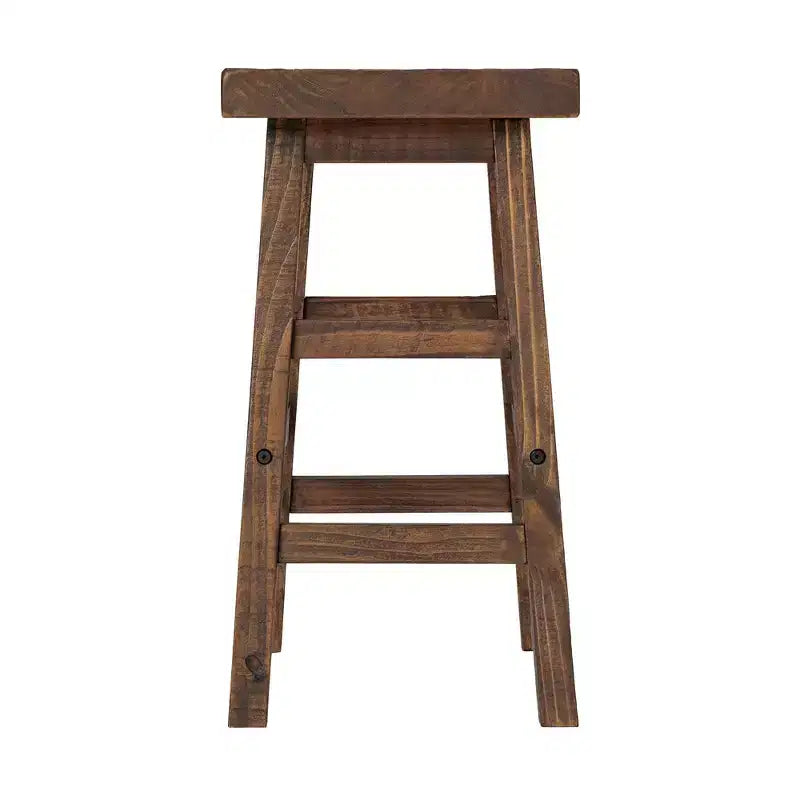 Tabouret de bar hauteur comptoir 26 po en bois naturel - Meubles Alaterre : bois de pin, assise carrée