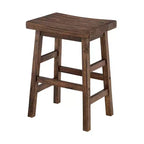 Tabouret de bar hauteur comptoir 26 po en bois naturel - Meubles Alaterre : bois de pin, assise carrée