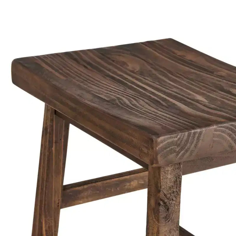 Tabouret de bar hauteur comptoir 26 po en bois naturel - Meubles Alaterre : bois de pin, assise carrée