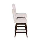 Linon Lot de 2 tabourets de bar Cyrus pivotants hauteur comptoir Naturel