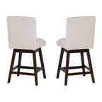 Linon Lot de 2 tabourets de bar Cyrus pivotants hauteur comptoir Naturel