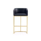 Manhattan Comfort Louvre Barstool Black/Titanium Gold