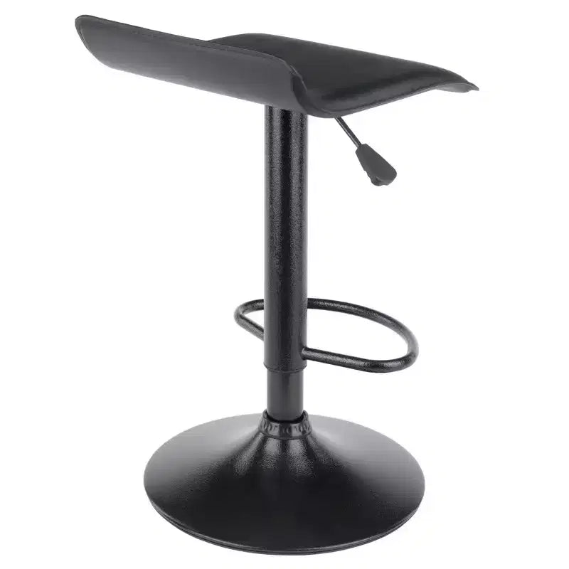 Lot de 2 tabourets réglables pivotants Obsidian Air Lift noirs - Winsome : Similicuir, cadre en métal, hauteur réglable de 56 à 76 cm