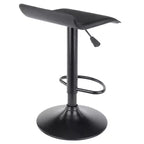 Lot de 2 tabourets réglables pivotants Obsidian Air Lift noirs - Winsome : Similicuir, cadre en métal, hauteur réglable de 56 à 76 cm