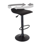 Lot de 2 tabourets réglables pivotants Obsidian Air Lift noirs - Winsome : Similicuir, cadre en métal, hauteur réglable de 56 à 76 cm