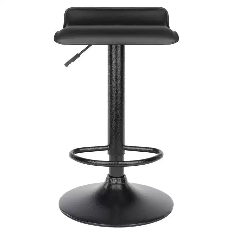 Lot de 2 tabourets réglables pivotants Obsidian Air Lift noirs - Winsome : Similicuir, cadre en métal, hauteur réglable de 56 à 76 cm