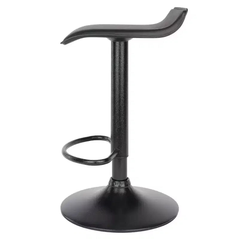 Lot de 2 tabourets réglables pivotants Obsidian Air Lift noirs - Winsome : Similicuir, cadre en métal, hauteur réglable de 56 à 76 cm